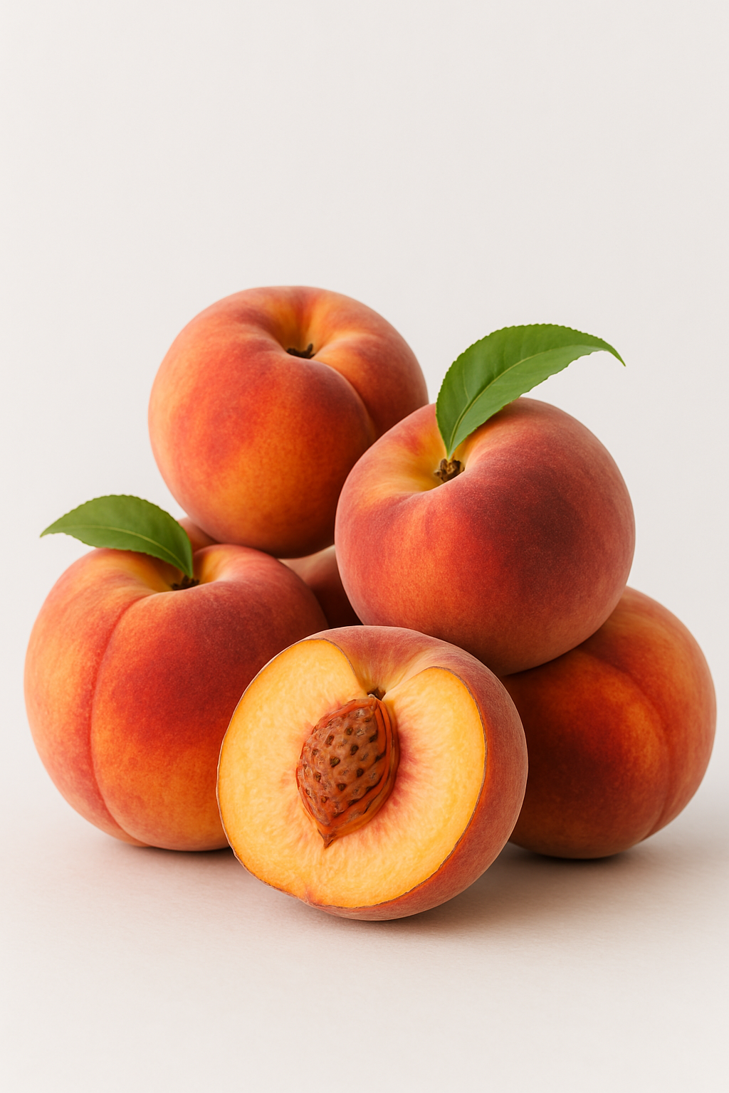 Pêssegos Vermelhos e Amarelos